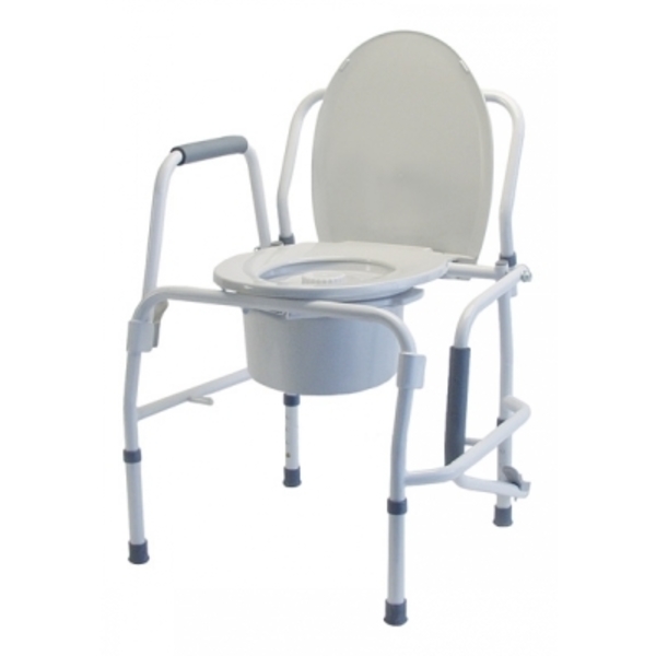 Lumex Silver Collection Steel Drop Arm 3-In-1 Commode - Case Of 2 PK 6433A-2